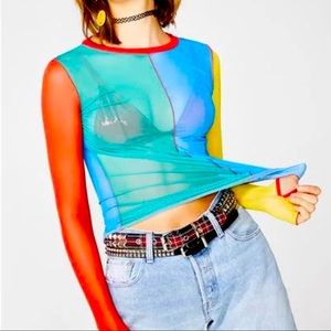 PRIMARY INSTINCTS COLORBLOCK TOP